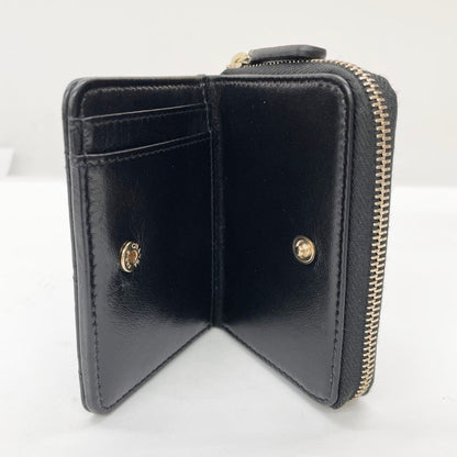 Chanel Zip Coin Purse CC Logo Lambskin Gold Black — view 4