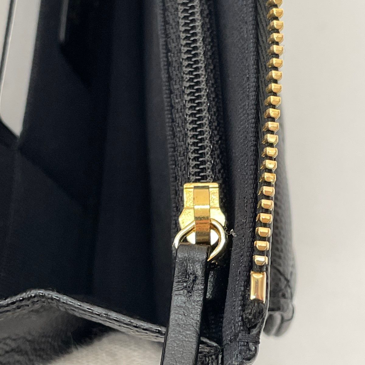 Chanel Clutch Caviar Leather Quilted Chain Wallet Black — view 6