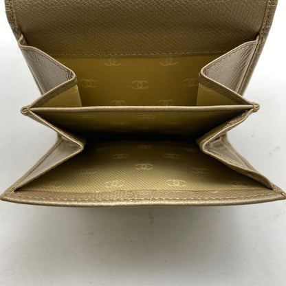 Chanel Hook Fold Wallet Coco Button Leather — view 5