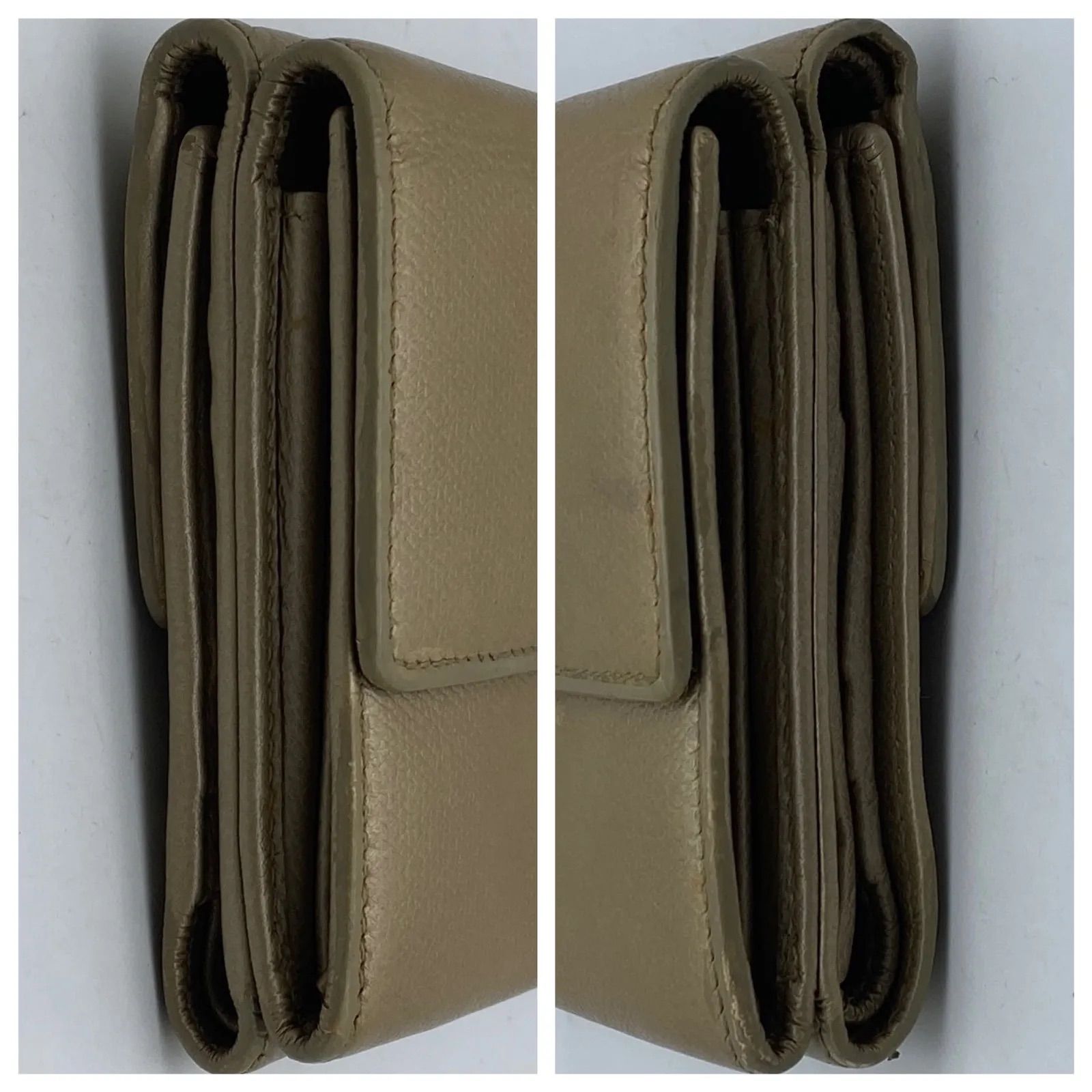 Chanel Hook Fold Wallet Coco Button Leather — view 4