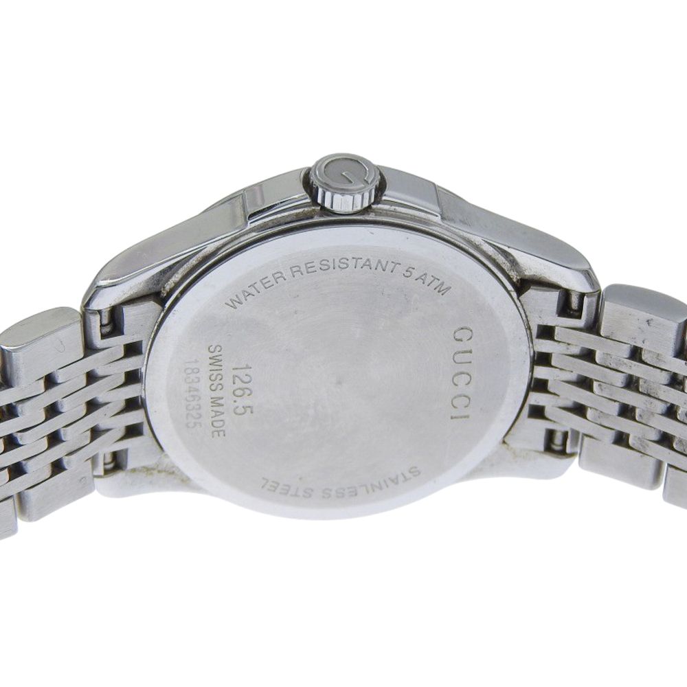 Gucci 126.5 Stainless Steel Quartz Analog Display Green Dial Watch — view 6