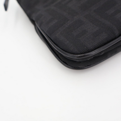 Fendi Baguette Bag Black Zucchino Canvas — view 5