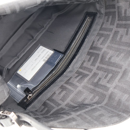 Fendi Baguette Bag Black Zucchino Canvas — view 8