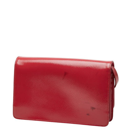 Prada Logo Crossbody Shoulder Bag Wallet Pink Saffiano Leather — view 2