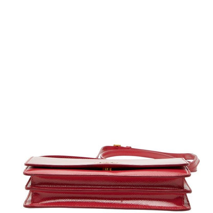 Prada Logo Crossbody Shoulder Bag Wallet Pink Saffiano Leather — view 3