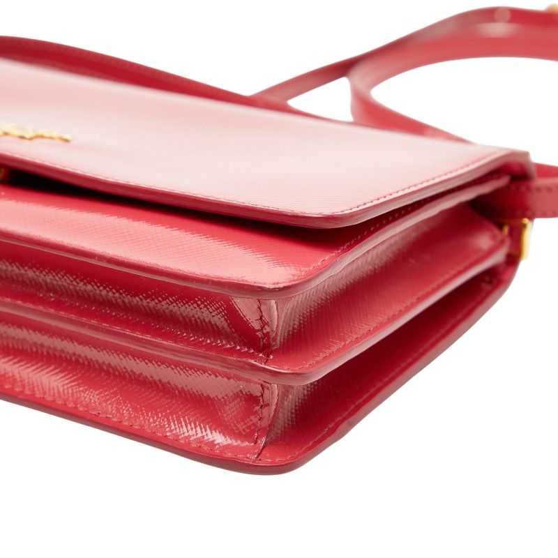 Prada Logo Crossbody Shoulder Bag Wallet Pink Saffiano Leather — view 4