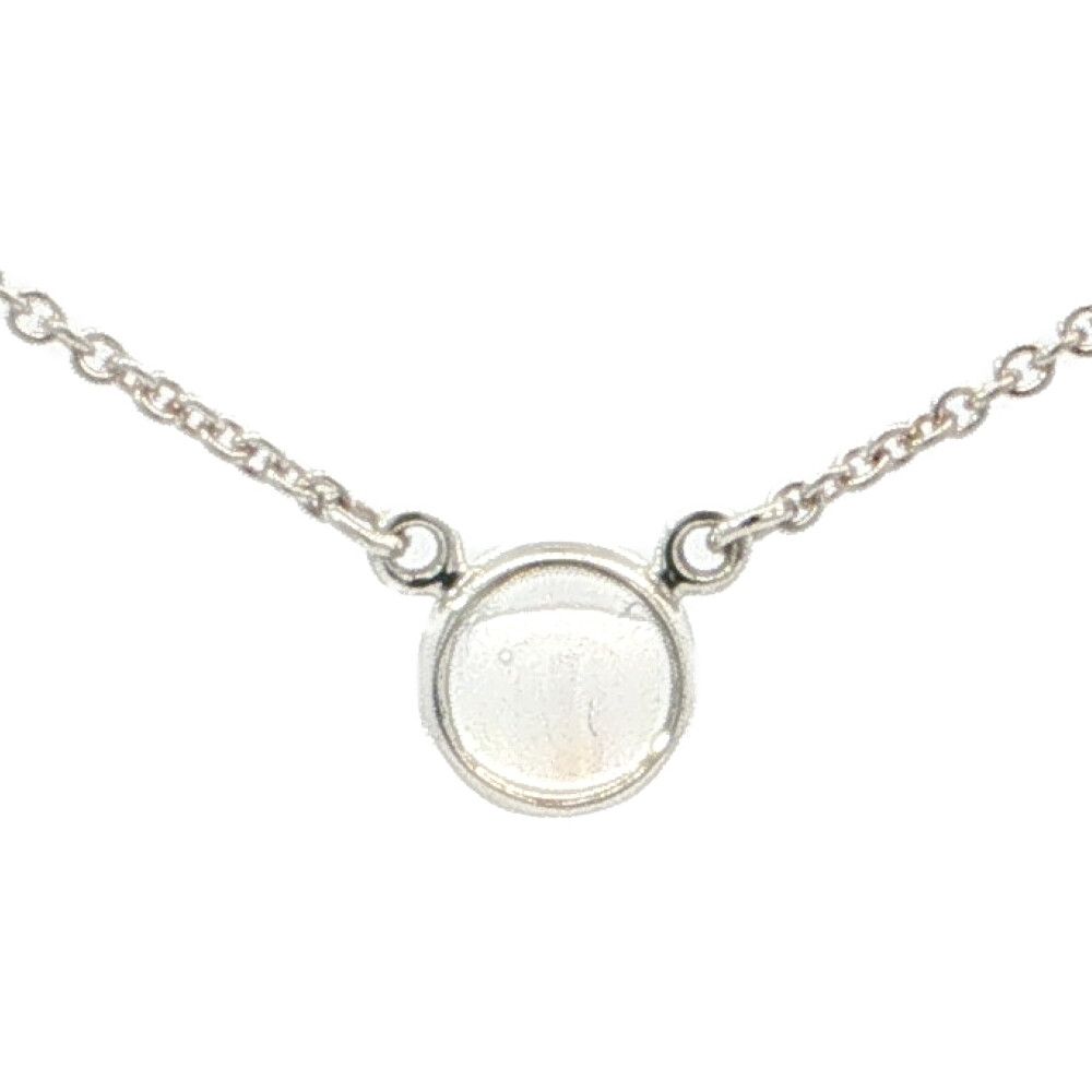 Tiffany & Co Color by the Yard Moonstone Necklace Pendant Silver Polished