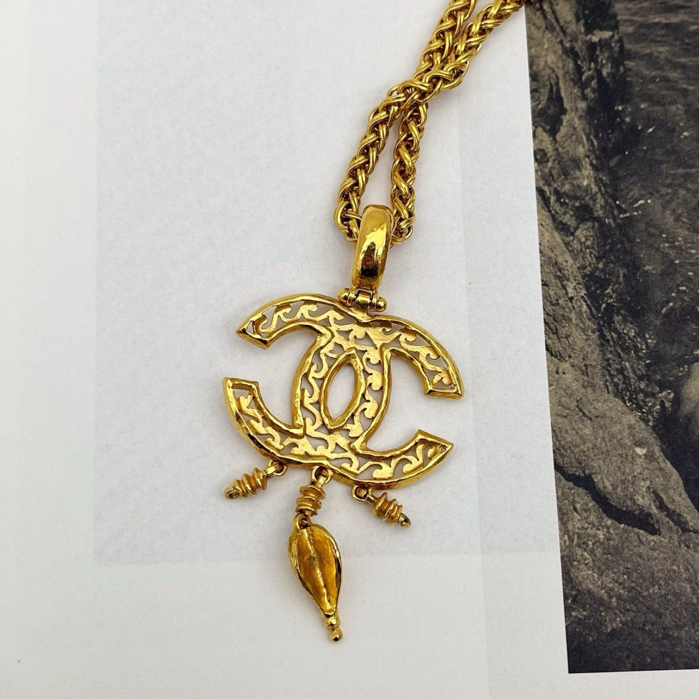 Chanel CC Logo Necklace — view 4