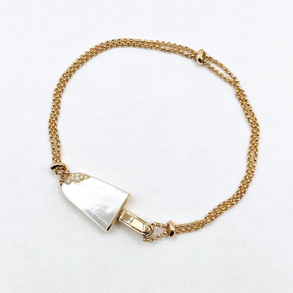 Bvlgari Shell Diamond Pink Gold Bracelet 16.5 cm — view 2