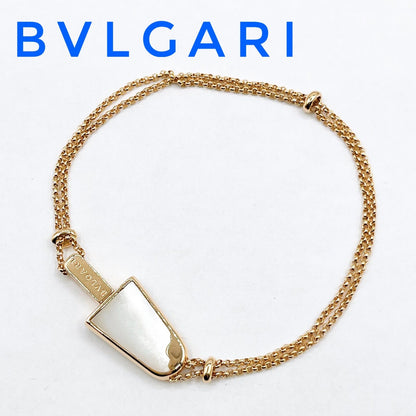 Bvlgari Shell Diamond Pink Gold Bracelet 16.5 cm