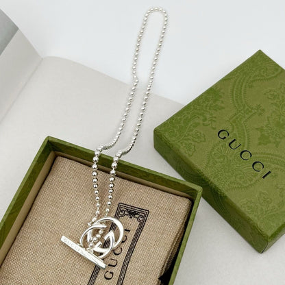 Gucci Interlocking Necklace Silver
