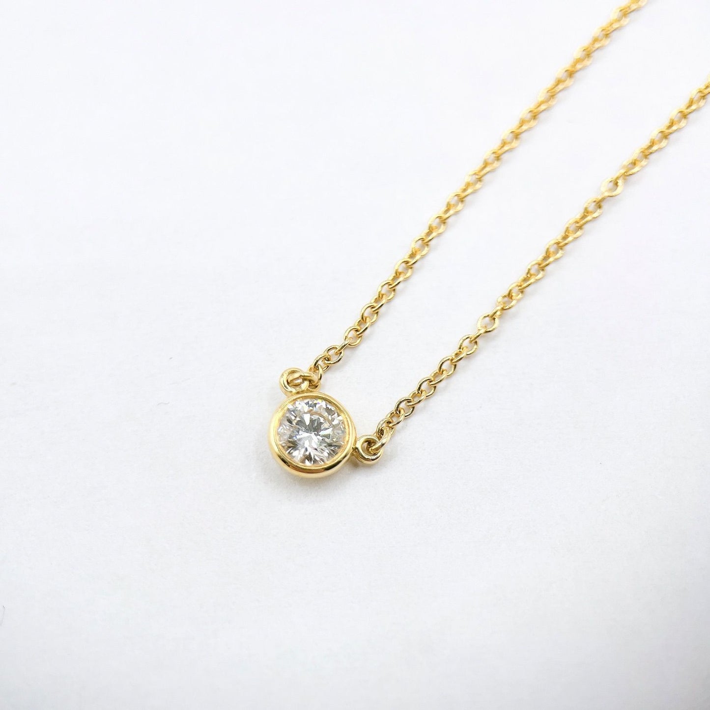 Tiffany & Co by the Yard Diamond Yellow Gold Necklace 40.5 cm — view 2