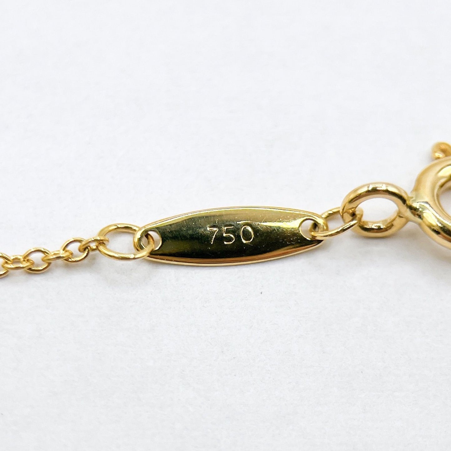 Tiffany & Co by the Yard Diamond Yellow Gold Necklace 40.5 cm — view 5