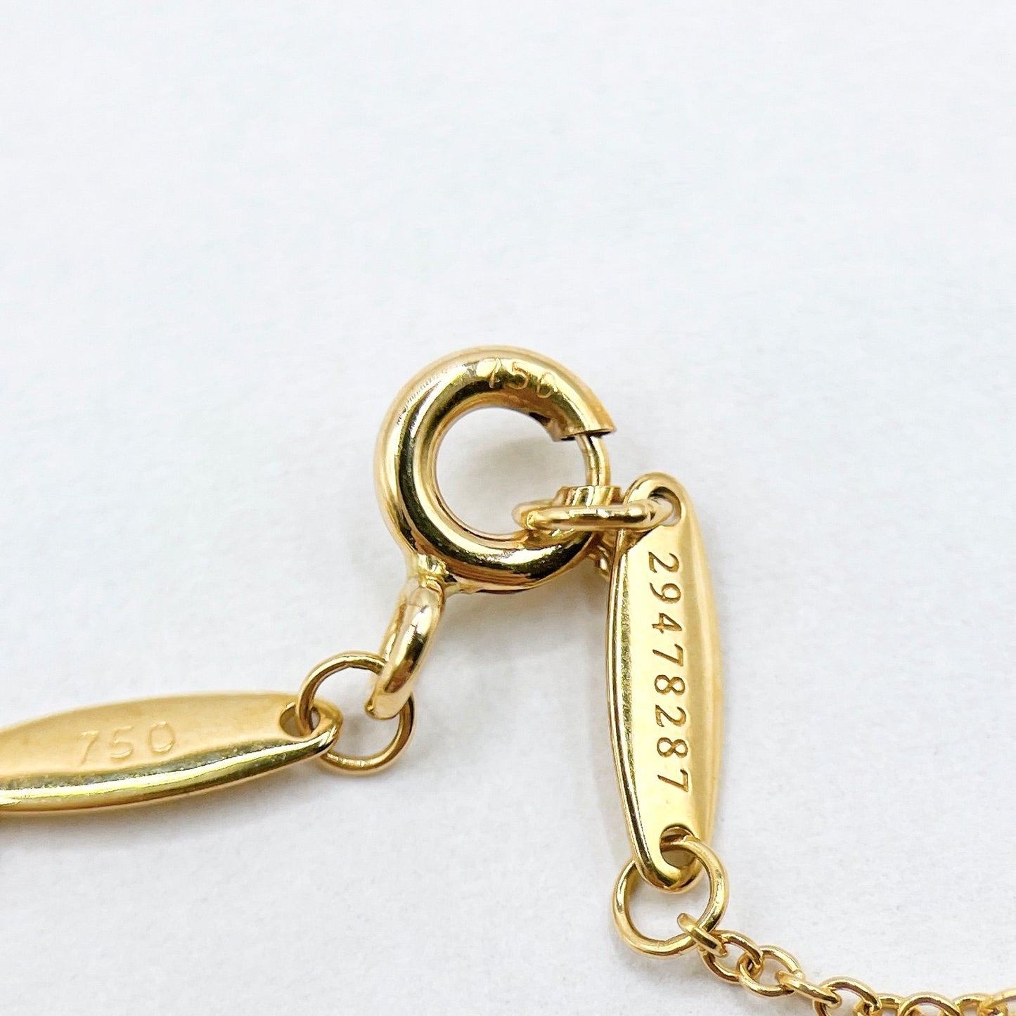 Tiffany & Co by the Yard Diamond Yellow Gold Necklace 40.5 cm — view 8