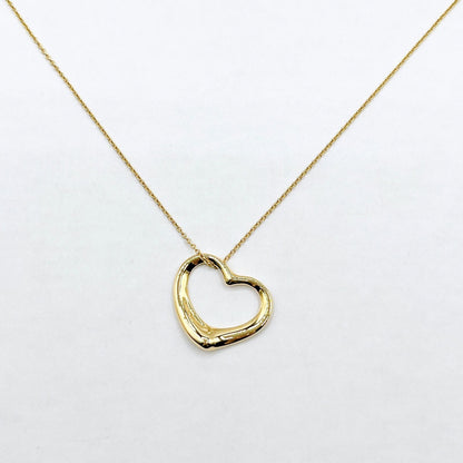 Tiffany & Co Open Heart Yellow Gold Necklace 40 cm — view 9