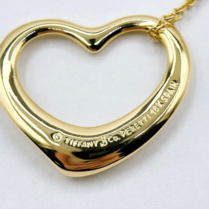 Tiffany & Co Open Heart Yellow Gold Necklace 40 cm — view 3