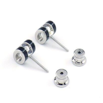 Hermes Earrings Pop Mini Black Lacquer Metal — view 2