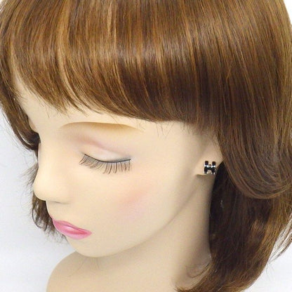 Hermes Earrings Pop Mini Black Lacquer Metal — view 6