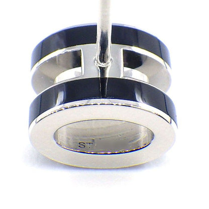 Hermes Earrings Pop Mini Black Lacquer Metal — view 5