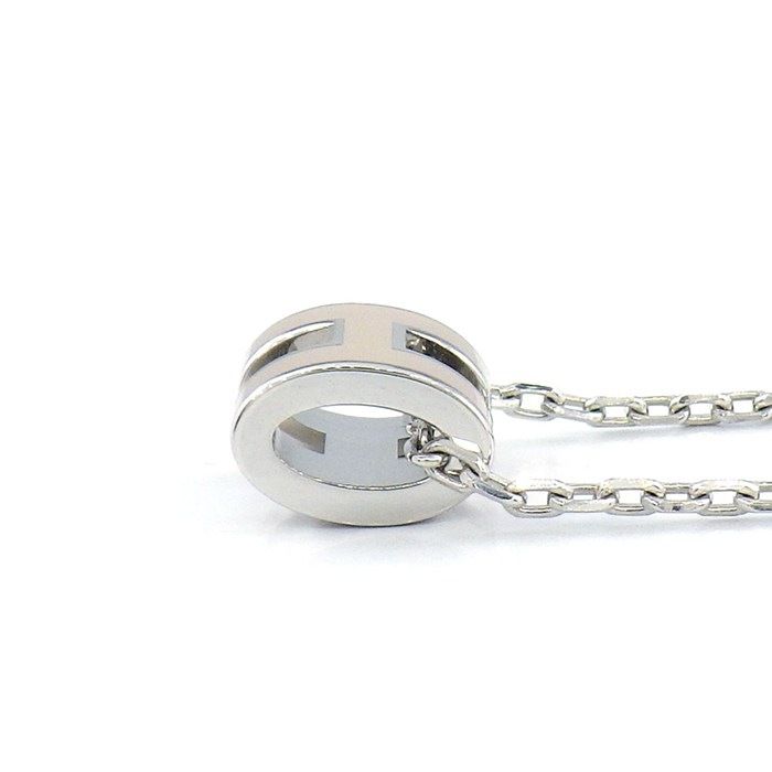 Hermes Necklace Pop Mini Brown Glace Lacquer Metal — view 2