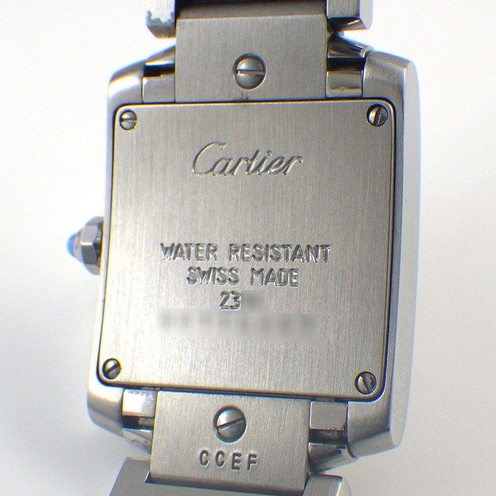 Cartier Watch Tank Francaise SM Square Ivory Dial SS Quartz Analog — view 4