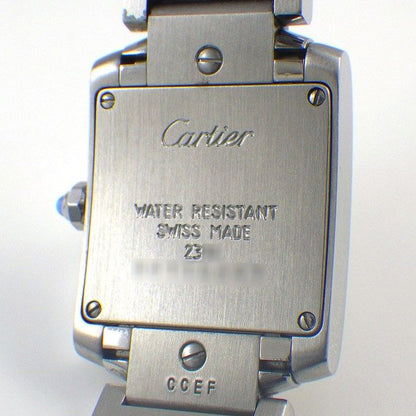 Cartier Watch Tank Francaise SM Square Ivory Dial SS Quartz Analog — view 4
