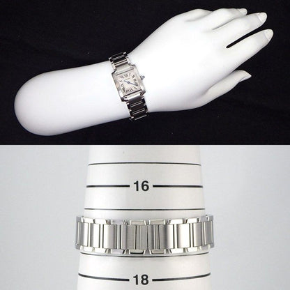 Cartier Watch Tank Francaise SM Square Ivory Dial SS Quartz Analog — view 8