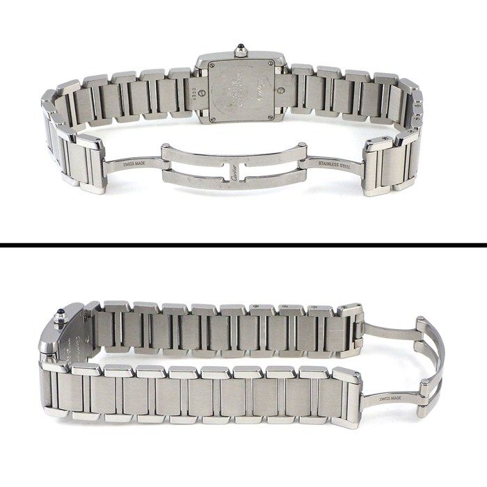 Cartier Watch Tank Francaise SM Square Ivory Dial SS Quartz Analog — view 3