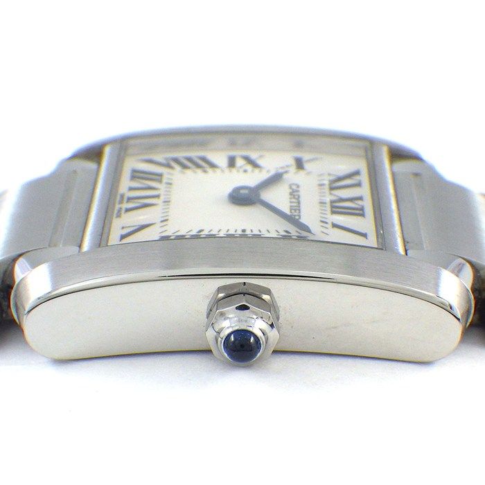Cartier Watch Tank Francaise SM Square Ivory Dial SS Quartz Analog — view 2