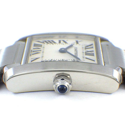 Cartier Watch Tank Francaise SM Square Ivory Dial SS Quartz Analog — view 2