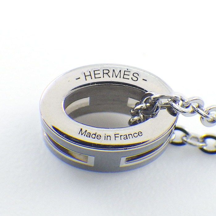 Hermes Necklace Pop Mini Black Lacquer Metal — view 4