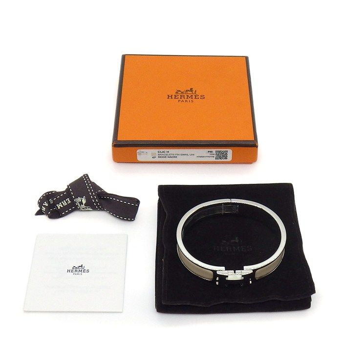 Hermes Bangle Click PM Cles Mu Enamel Metal Bracelet — view 9