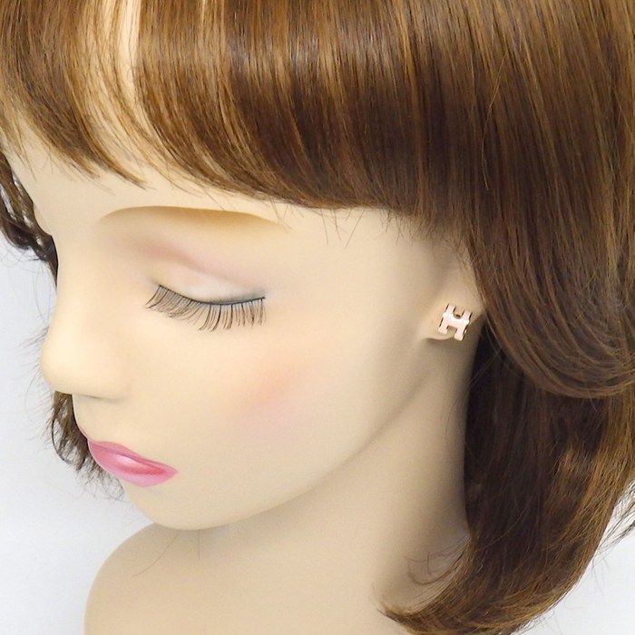Hermes Earrings Pop Mini Rose Dragee Lacquer — view 8