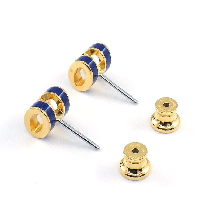 Hermes Earrings Pop Mini Blue Royal Lacquer — view 2