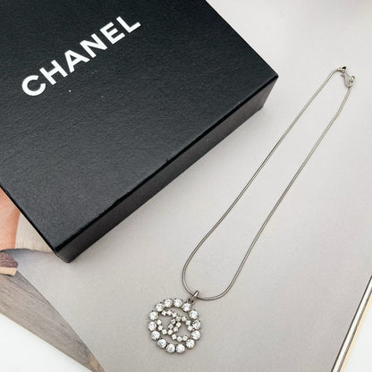 Chanel CC Logo Line Stone Necklace — view 2