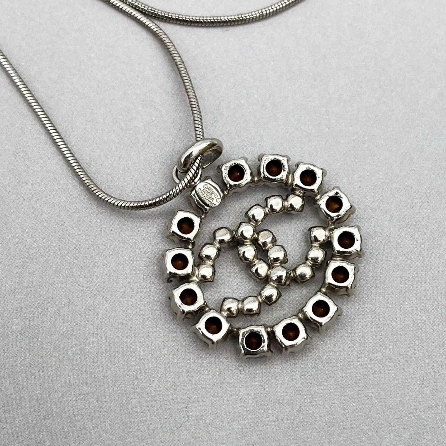 Chanel CC Logo Line Stone Necklace — view 5