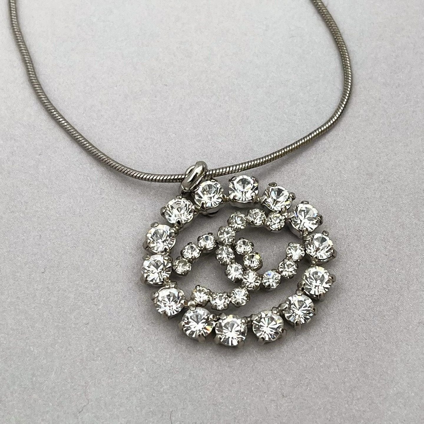 Chanel CC Logo Line Stone Necklace — view 3