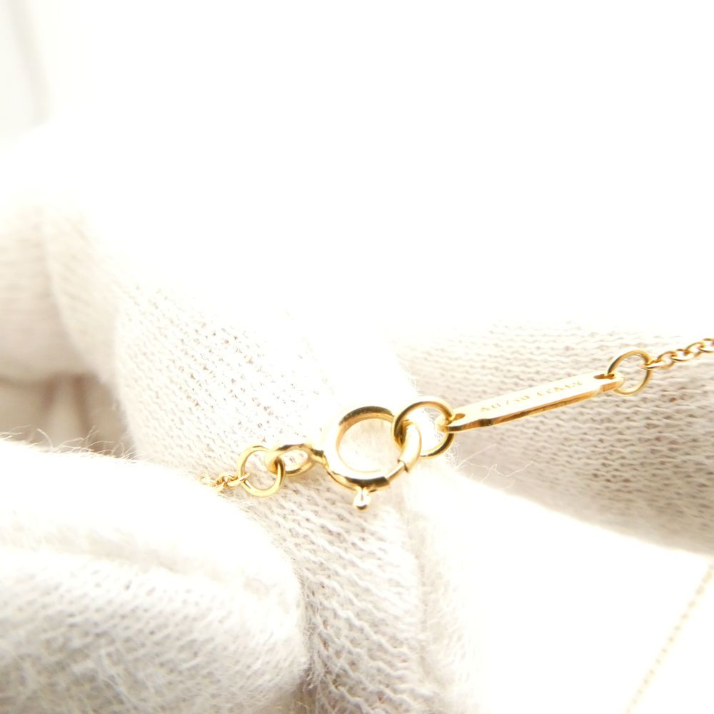 Tiffany & Co T Smile Pendant Yellow Gold Diamond Small Necklace — view 8