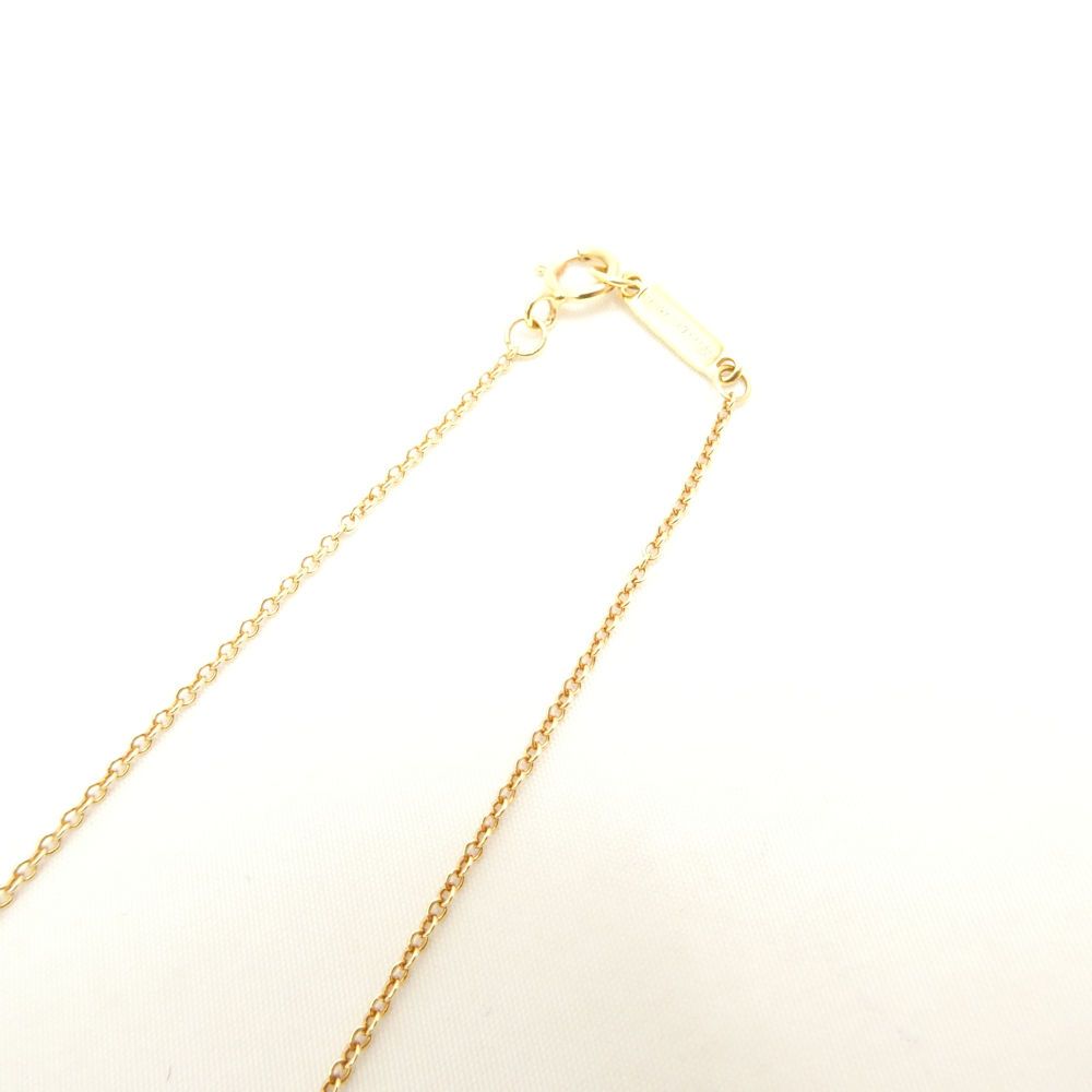 Tiffany & Co T Smile Pendant Yellow Gold Diamond Small Necklace — view 5