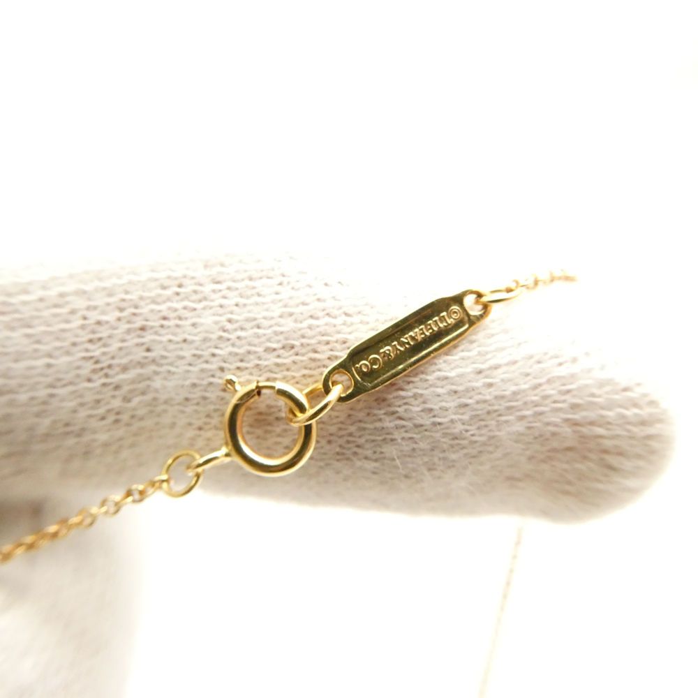 Tiffany & Co T Smile Pendant Yellow Gold Diamond Small Necklace — view 6