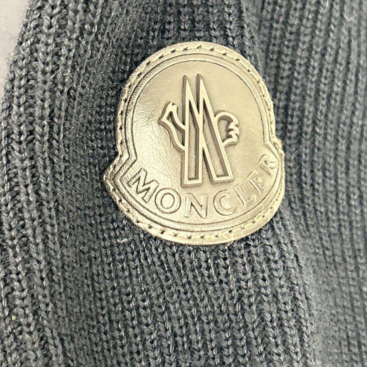 Moncler Mon Cles Navy Maglione Tricot Cardigan Knit Contrast Down Jacket — view 8