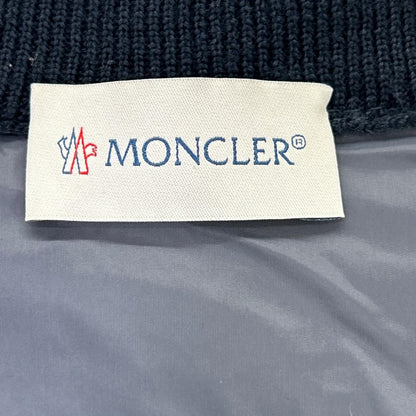 Moncler Mon Cles Navy Maglione Tricot Cardigan Knit Contrast Down Jacket — view 4