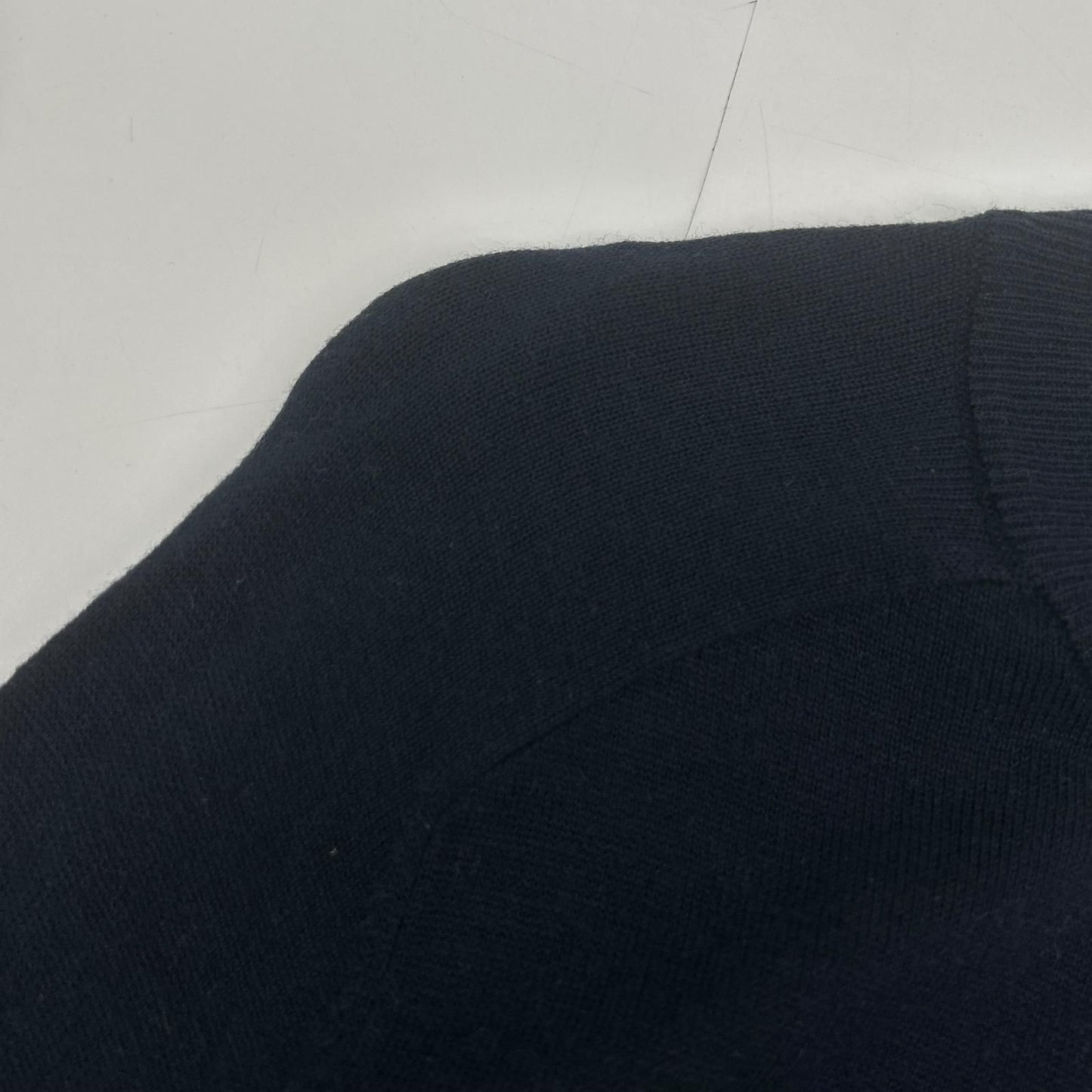 Max Maraweekend Navy Silk Wool Mock Neck Knit Dress — view 8
