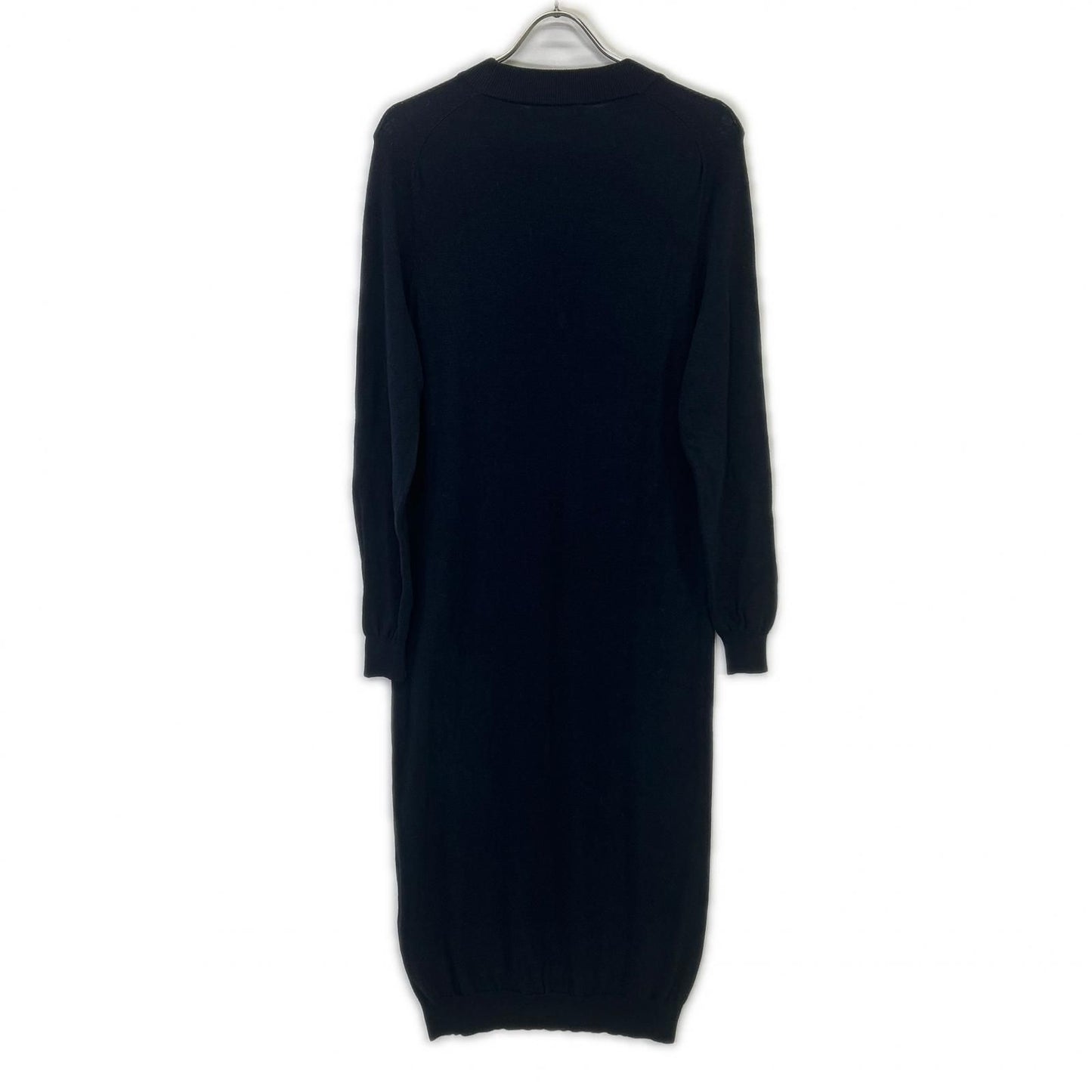 Max Maraweekend Navy Silk Wool Mock Neck Knit Dress — view 2