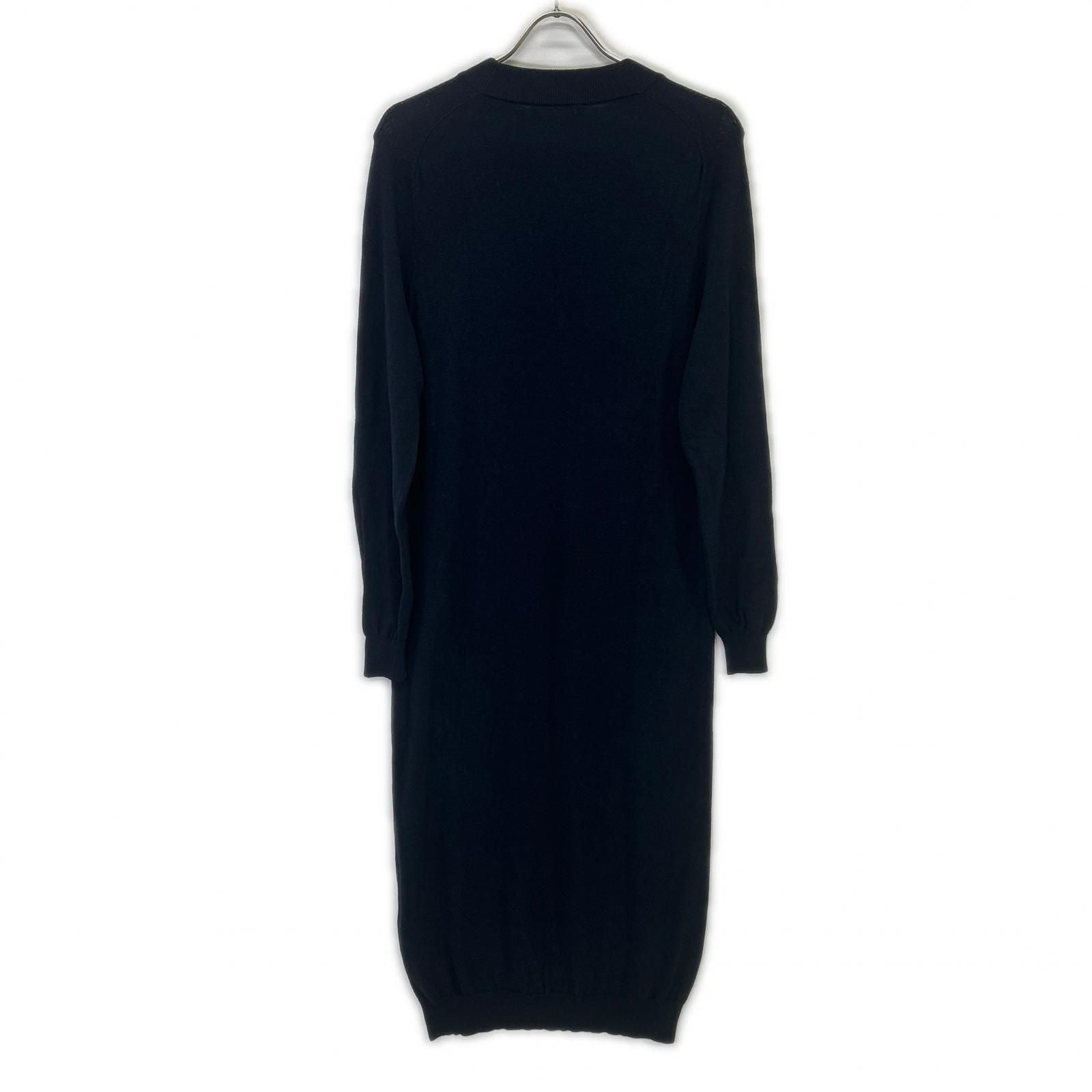 Max Maraweekend Navy Silk Wool Mock Neck Knit Dress — view 2