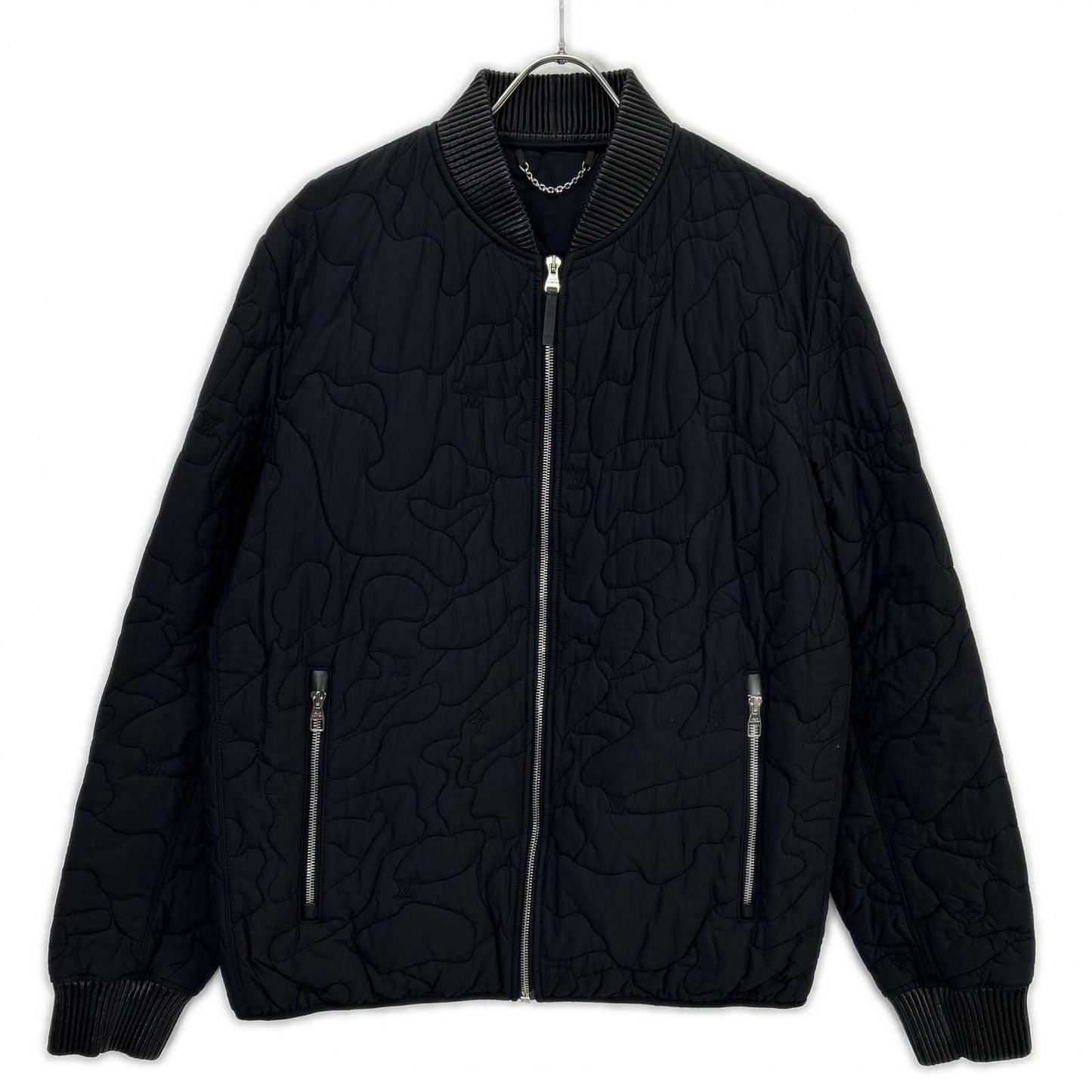 Louis Vuitton Black Nylon Quilted Jacket 52