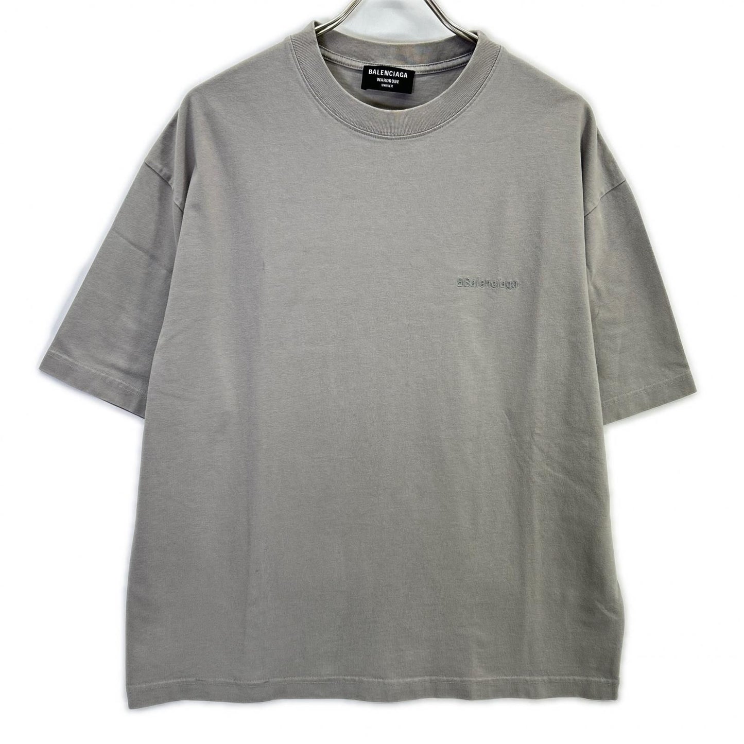 Balenciaga Logo Embroidery Crew Neck T-Shirt