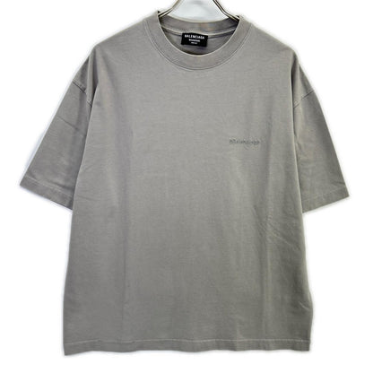 Balenciaga Logo Embroidery Crew Neck T-Shirt