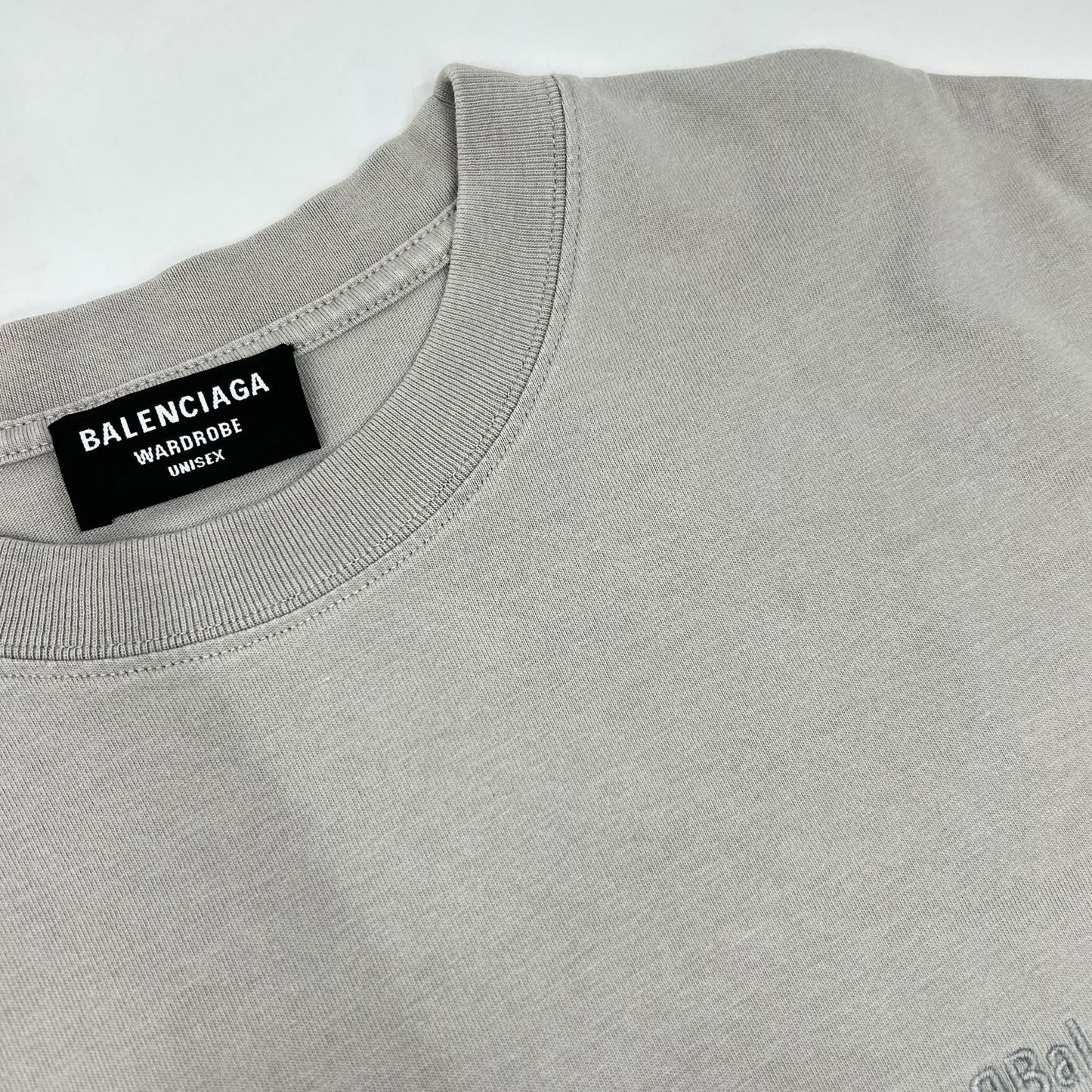 Balenciaga Logo Embroidery Crew Neck T-Shirt — view 7