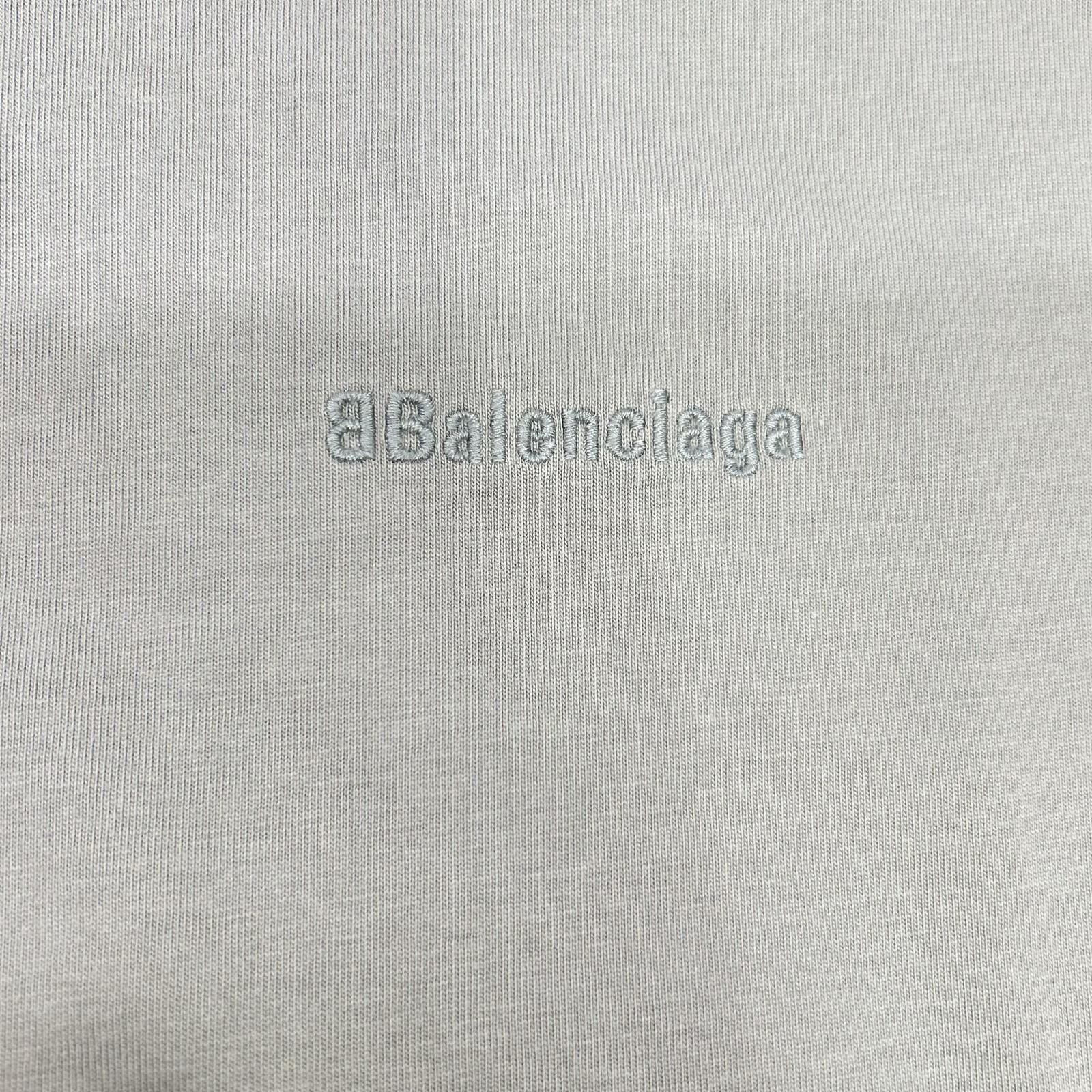Balenciaga Logo Embroidery Crew Neck T-Shirt — view 8